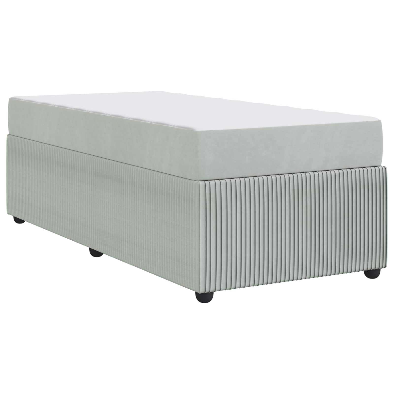 Krevetna konstrukcija Svijetlo siva 100 x 200 cm tkanina