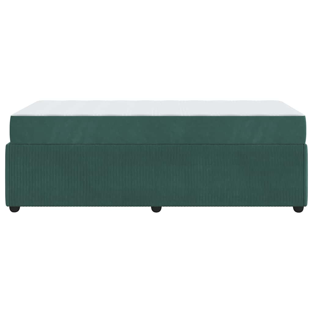 Krevetna konstrukcija Tamnozelena 100 x 200 cm tkanina