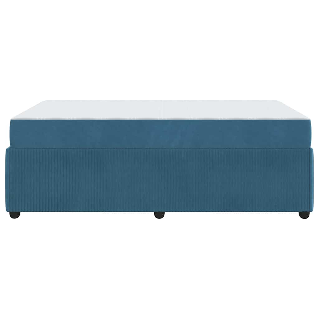 Krevetna konstrukcija s madracem Plava 120 x 190 cm tkanina