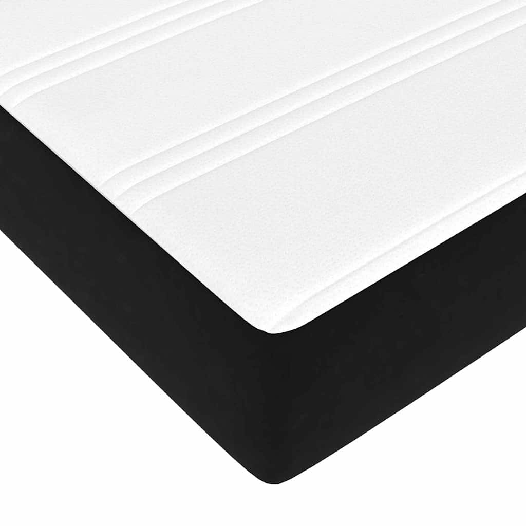 Krevetna konstrukcija s madracem Crna 180 x 200 cm tkanina