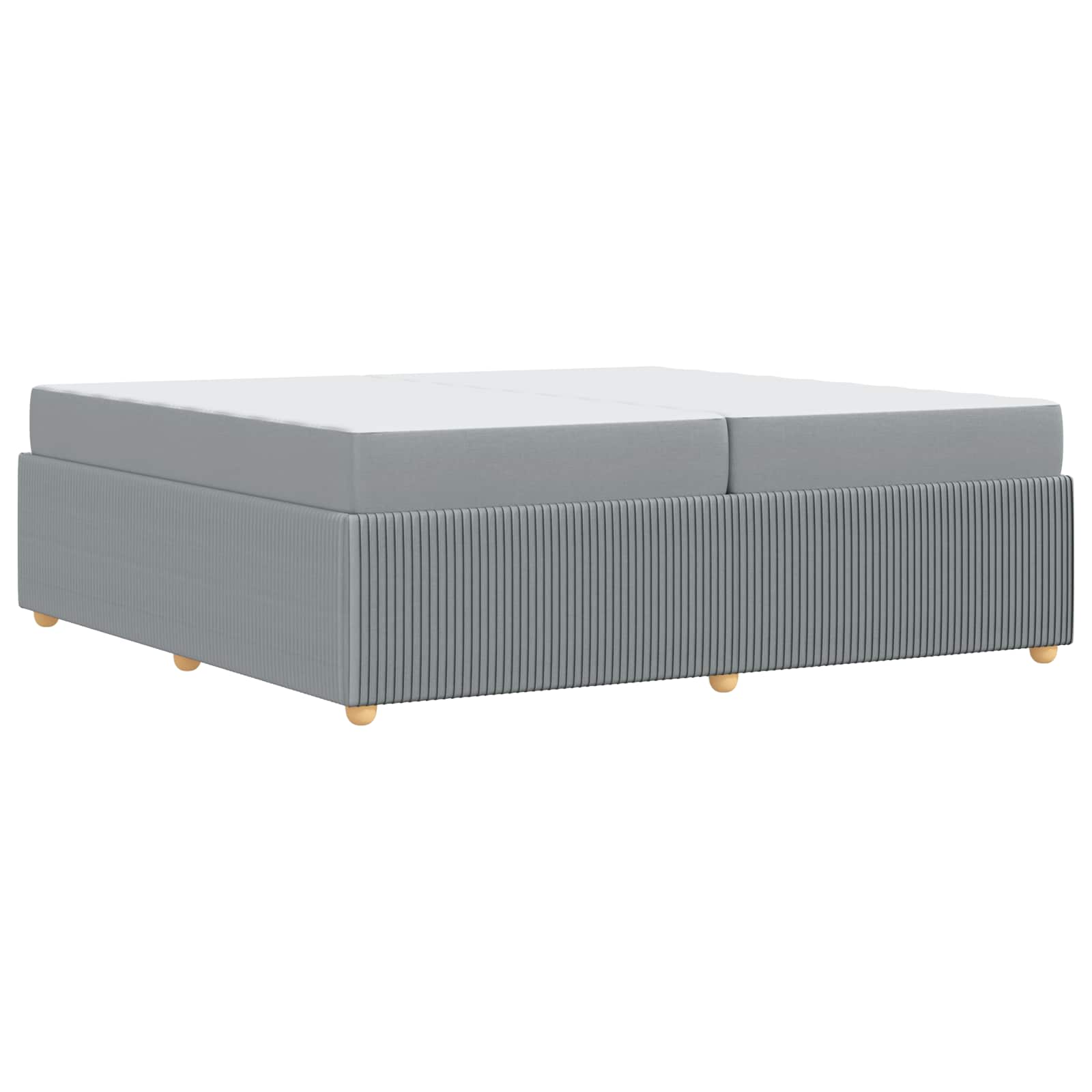 Krevetna konstrukcija Svijetlo siva 200 x 200 cm tkanina