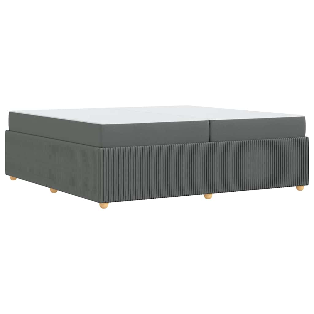 Krevetna konstrukcija Tamno siva 200 x 200 cm tkanina