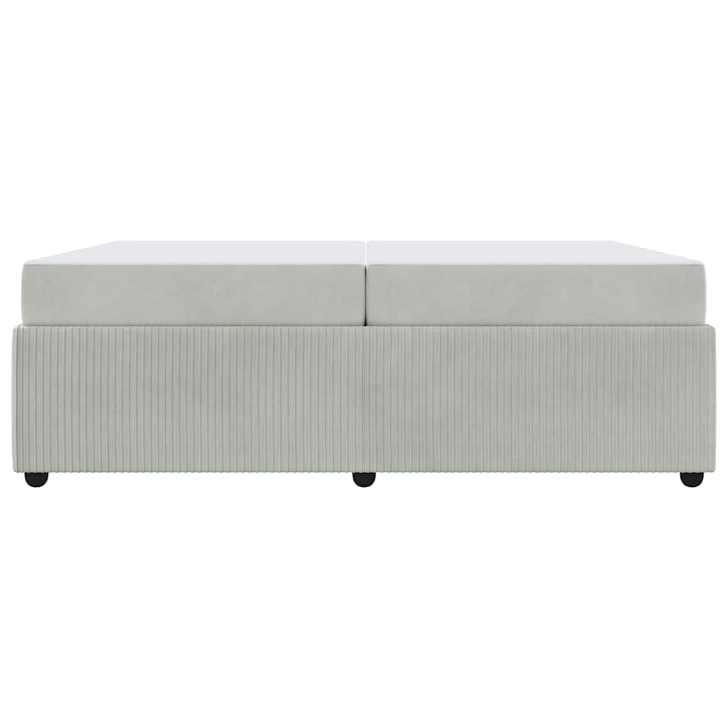 Krevetna konstrukcija Svijetlo siva 200 x 200 cm tkanina