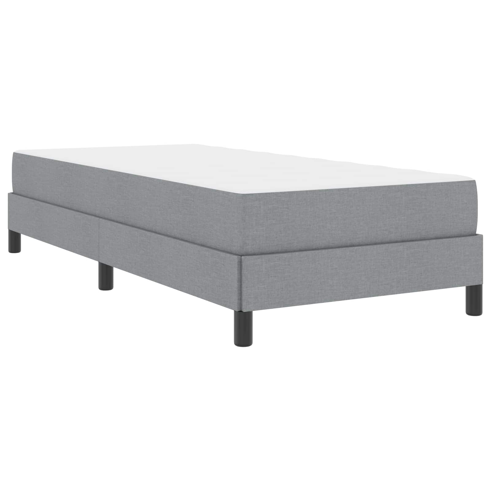 Krevet s opruga kutije Svijetlo siva 90 x 190 cm tkanina