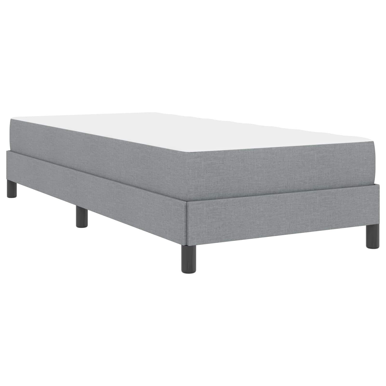 Krevet s opruga kutije Svijetlo siva 90 x 190 cm tkanina