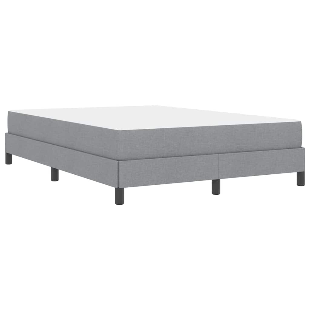 Krevet s opruga kutije Svijetlo siva 140 x 190 cm tkanina