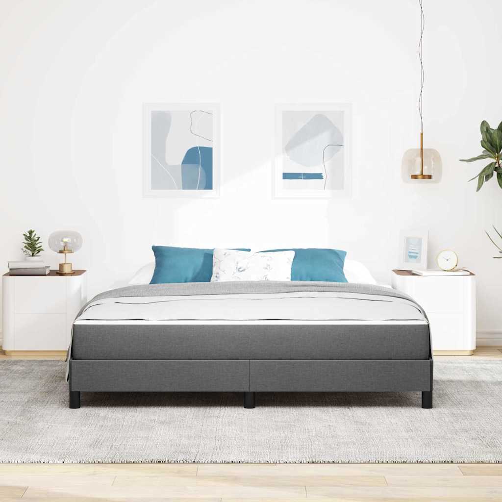Krevet s opruga kutije Tamno siva 180 x 200 cm tkanina