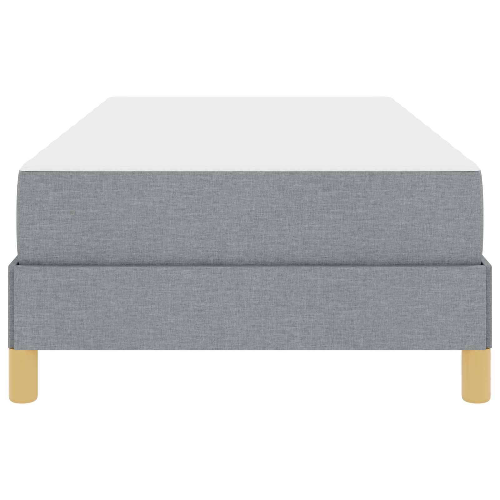 Krevet s opruga kutije Svijetlo siva 90 x 190 cm tkanina