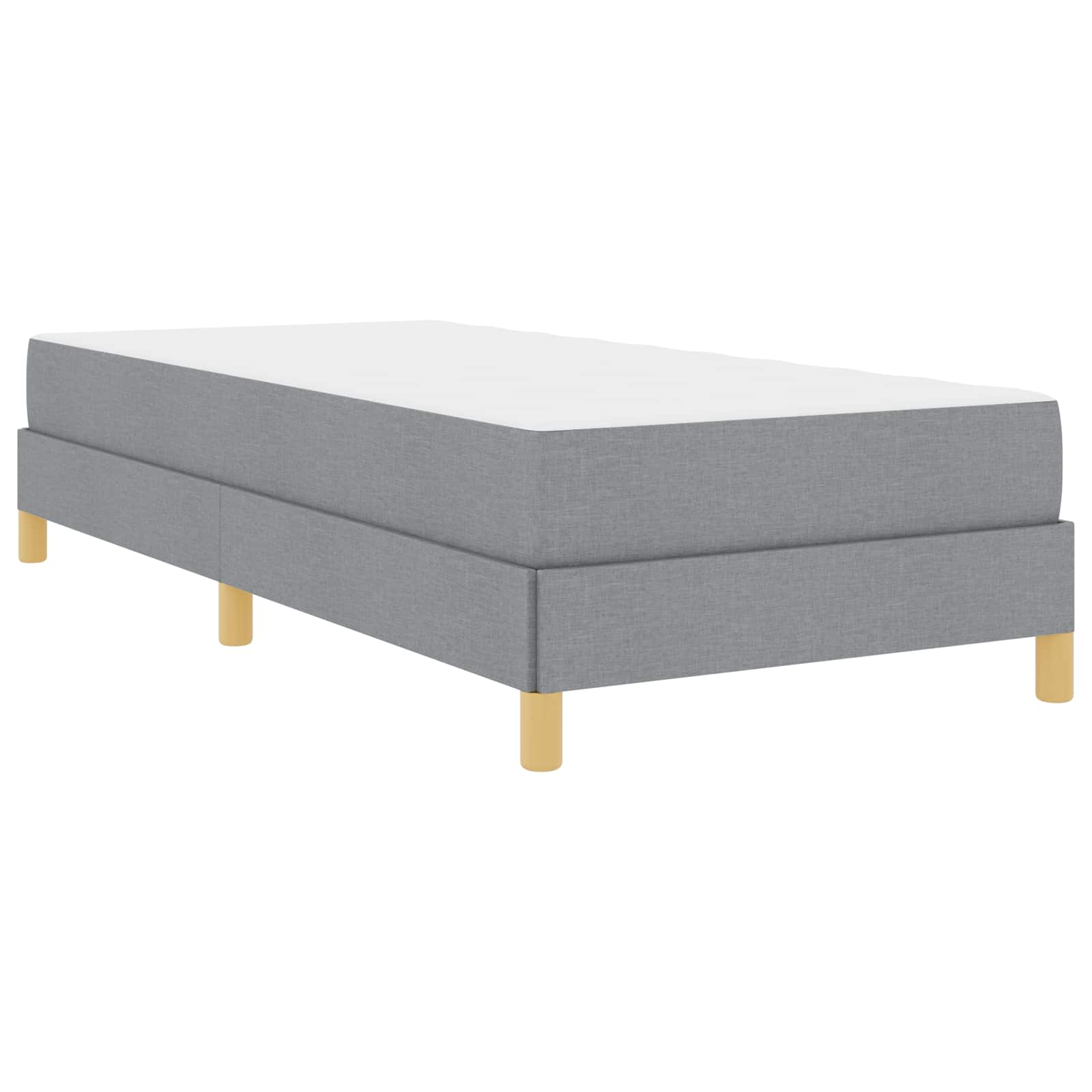 Krevet s opruga kutije Svijetlo siva 100 x 200 cm tkanina