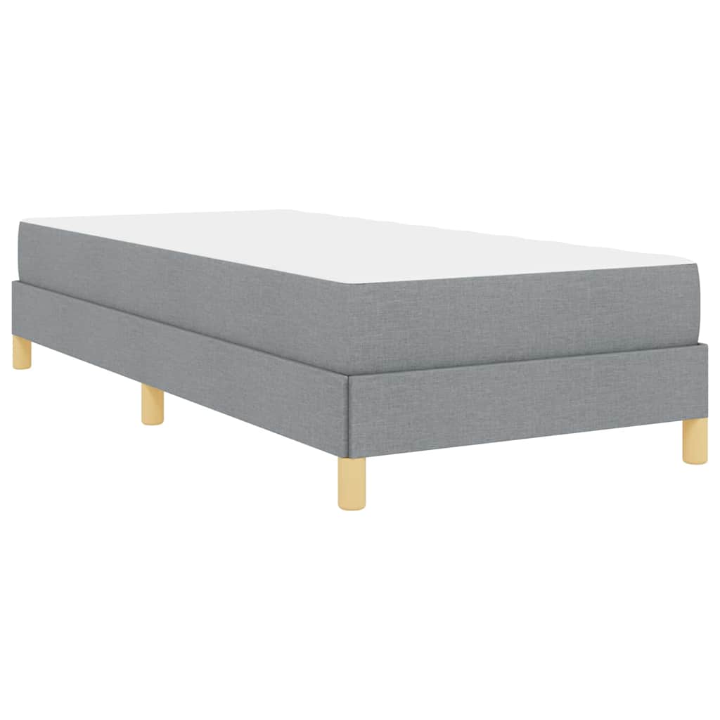 Krevet s opruga kutije Svijetlo siva 100 x 200 cm tkanina