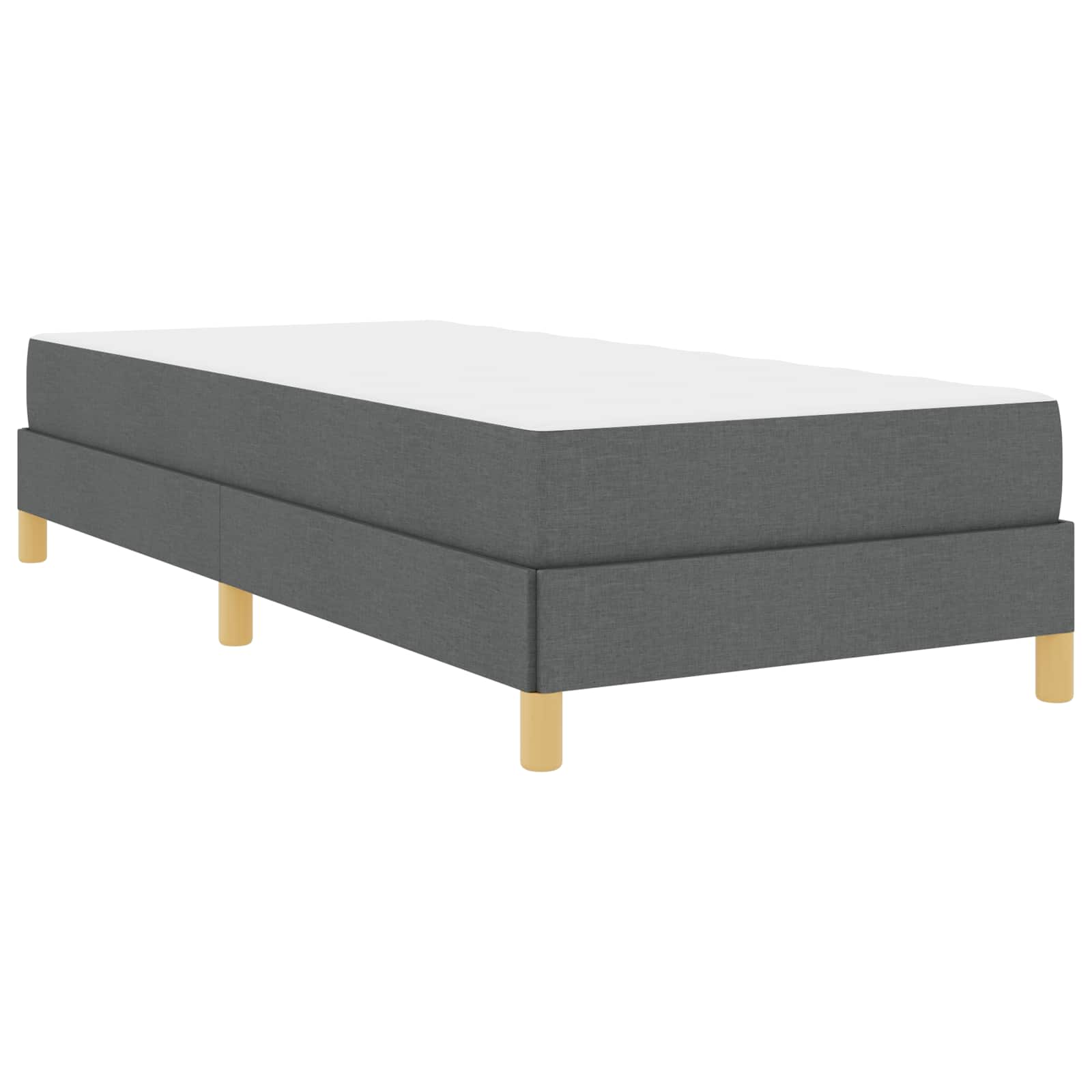 Krevet s opruga kutije Tamno siva 100 x 200 cm tkanina