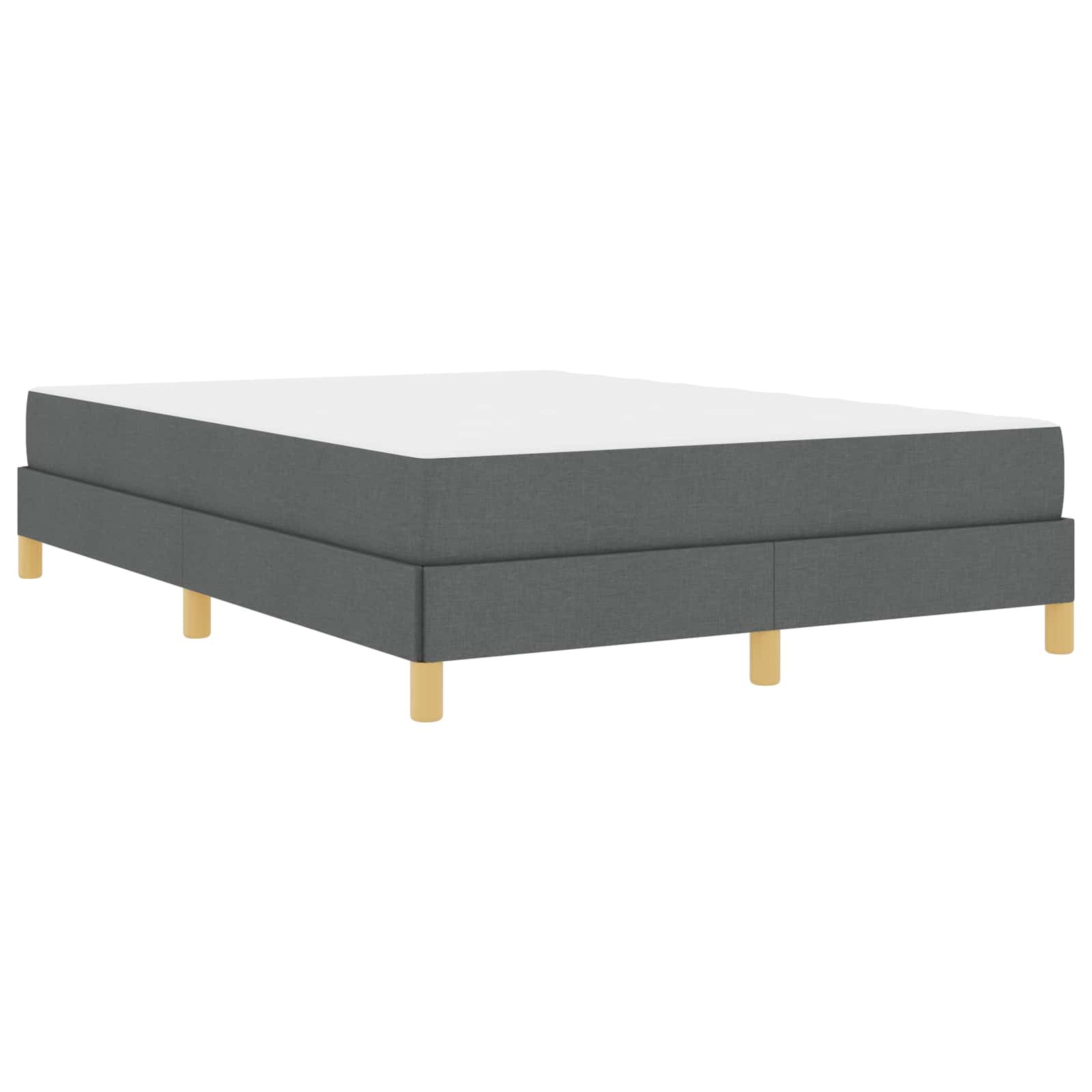 Krevet s opruga kutije Tamno siva 140 x 190 cm tkanina