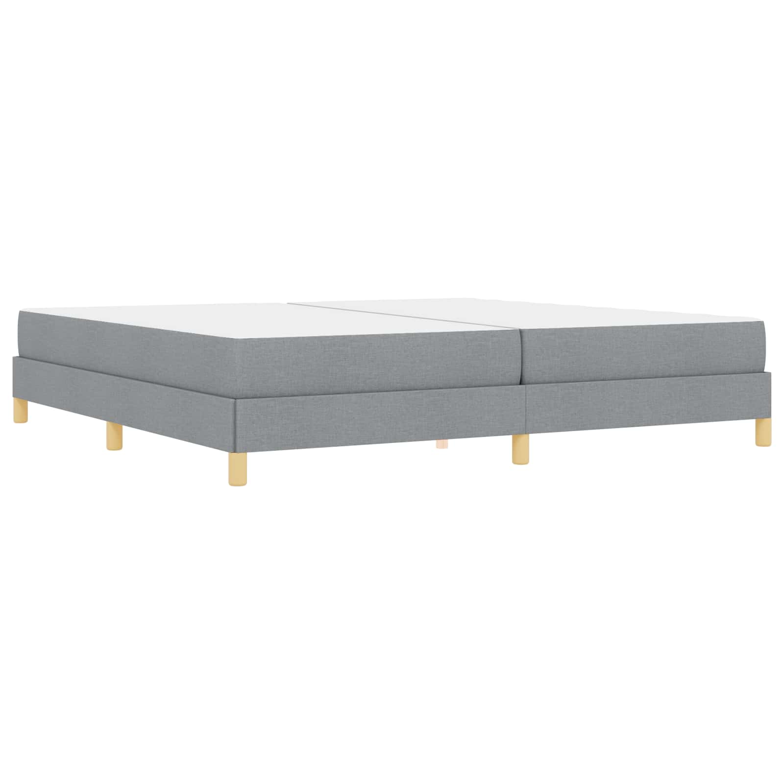 Krevet s opruga kutije Svijetlo siva 200 x 200 cm tkanina