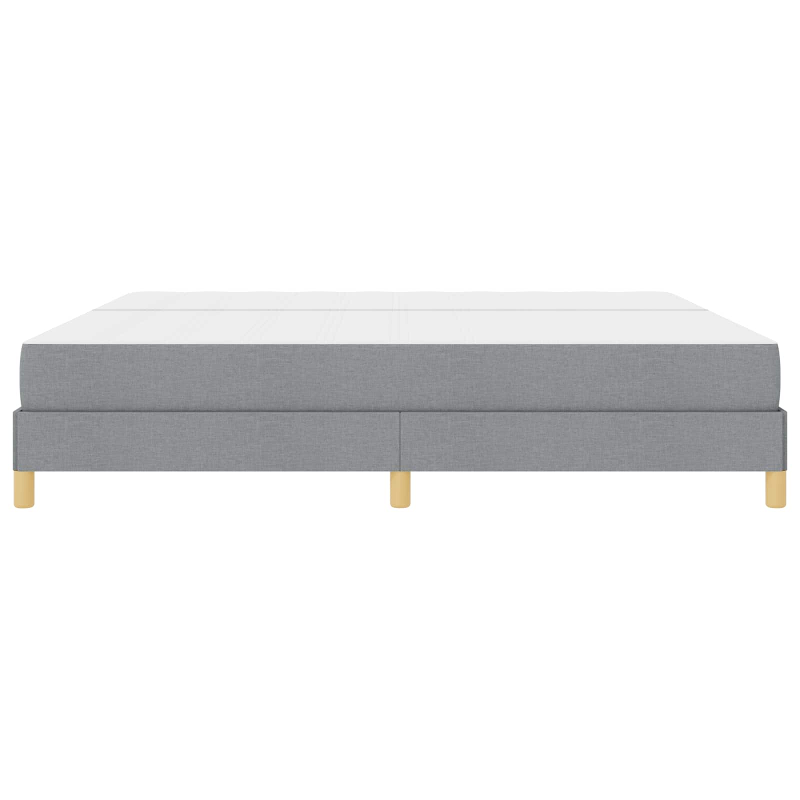 Krevet s opruga kutije Svijetlo siva 200 x 200 cm tkanina