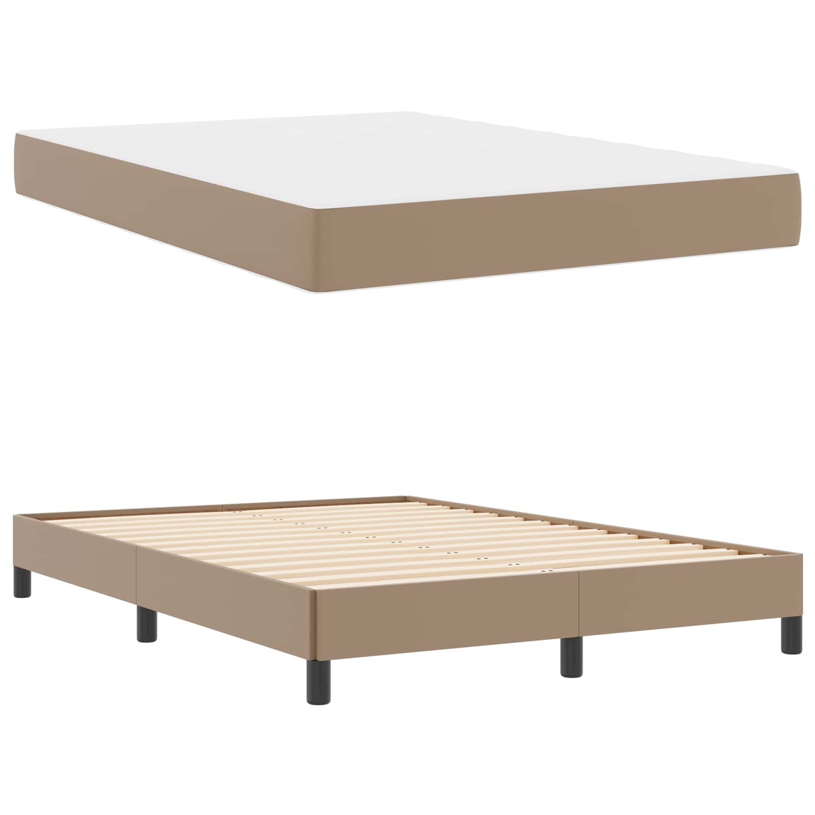 Krevetna konstrukcija Boja cappuccina 140 x 190 cm tkanina
