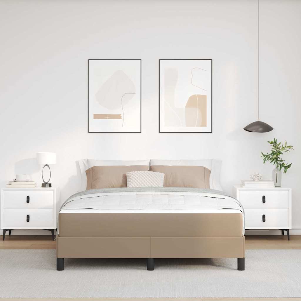 Krevetna konstrukcija Boja cappuccina 140 x 200 cm tkanina