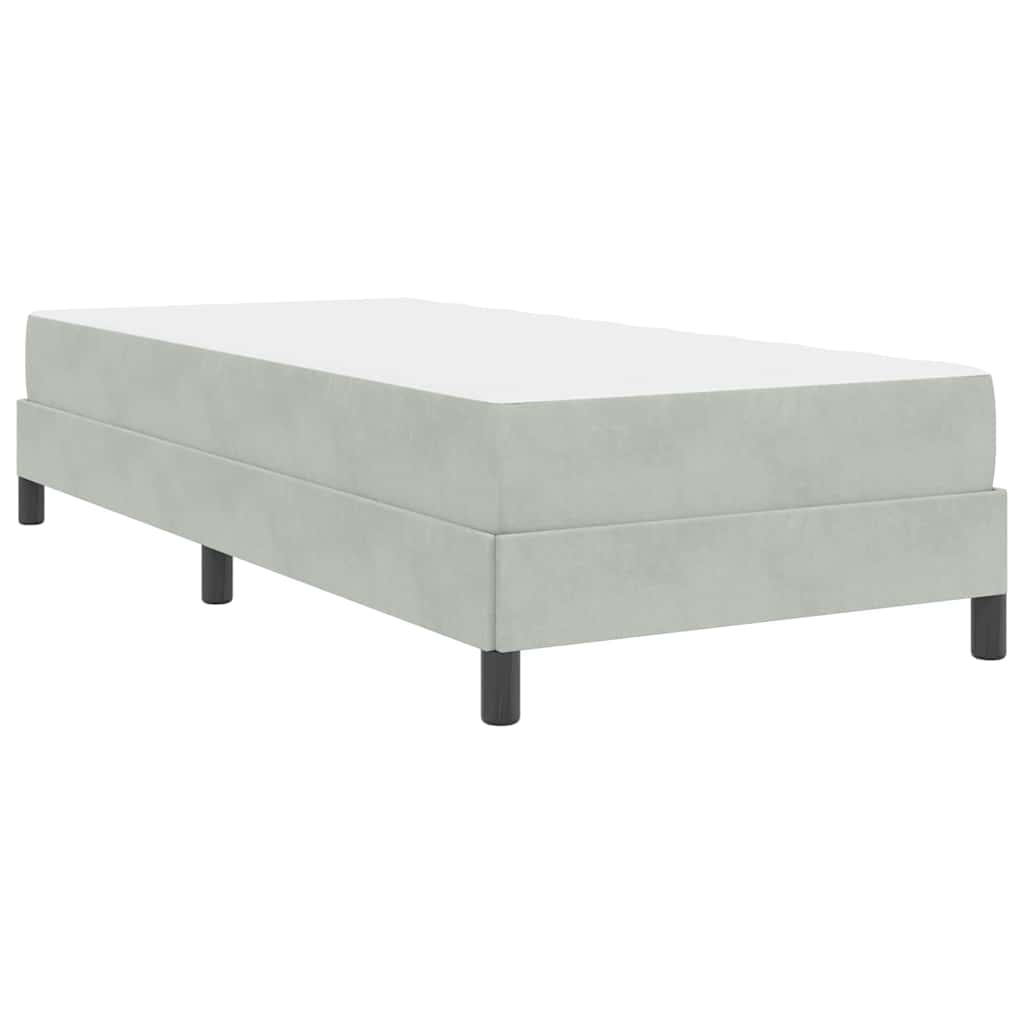 Krevet s opruga kutije Svijetlo siva 100 x 200 cm tkanina