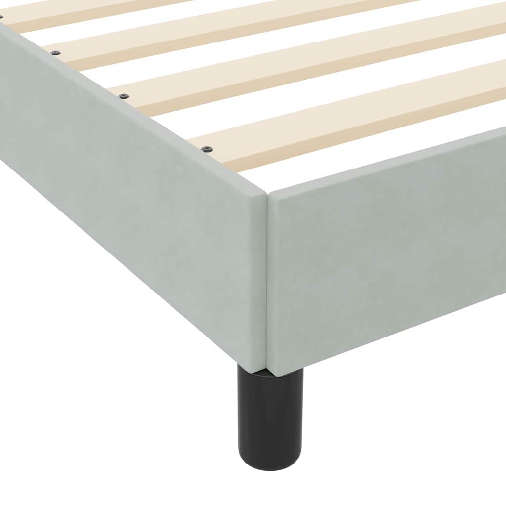Krevet s opruga kutije Svijetlo siva 80 x 210 cm tkanina