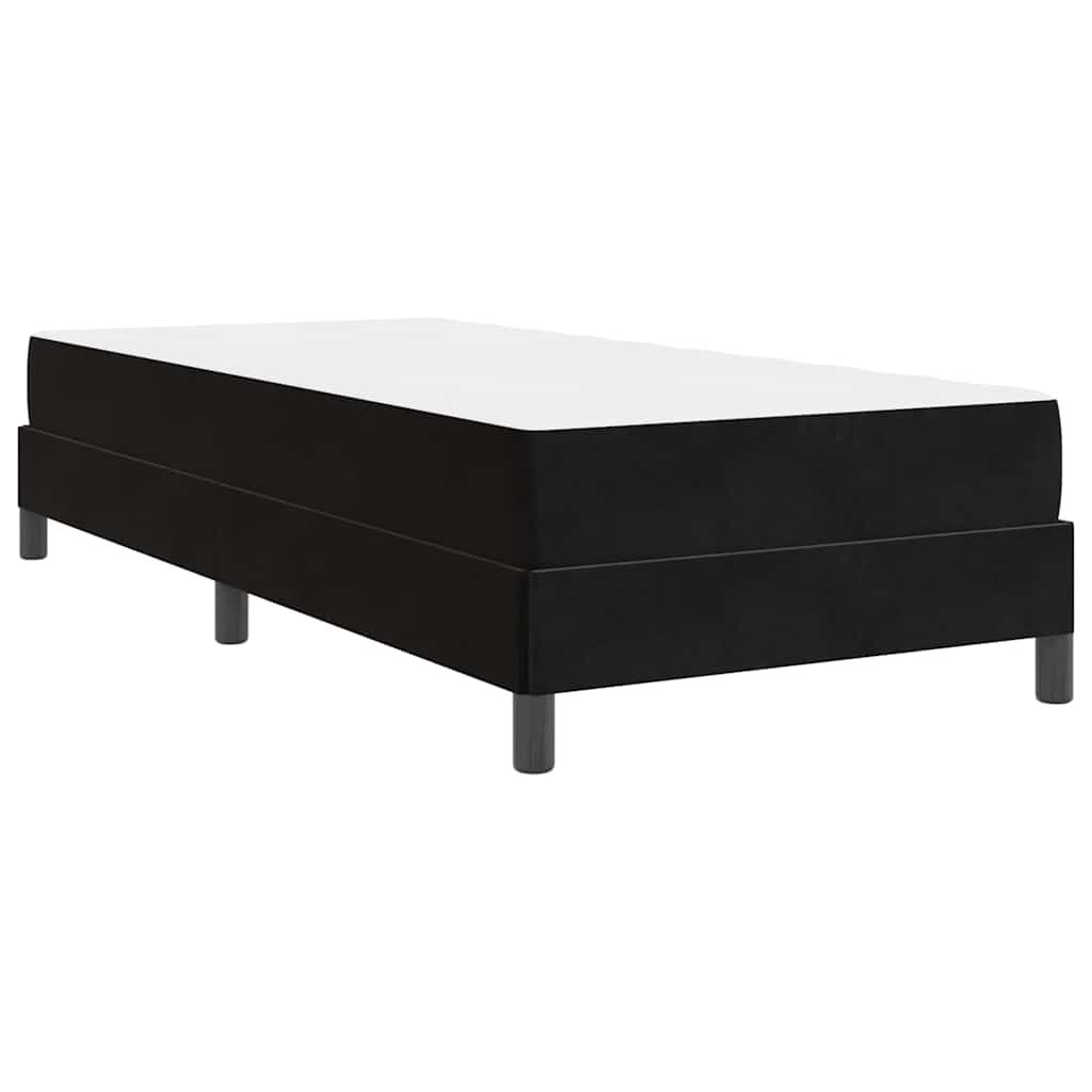 Krevet s opruga kutije s madracem Crna 90 x 210 cm tkanina