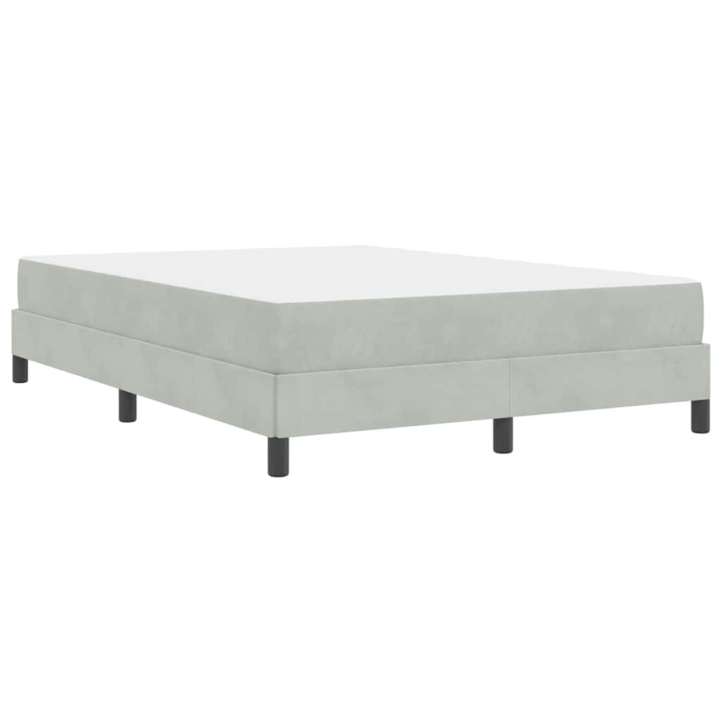Krevet s opruga kutije Svijetlo siva 160 x 220 cm tkanina
