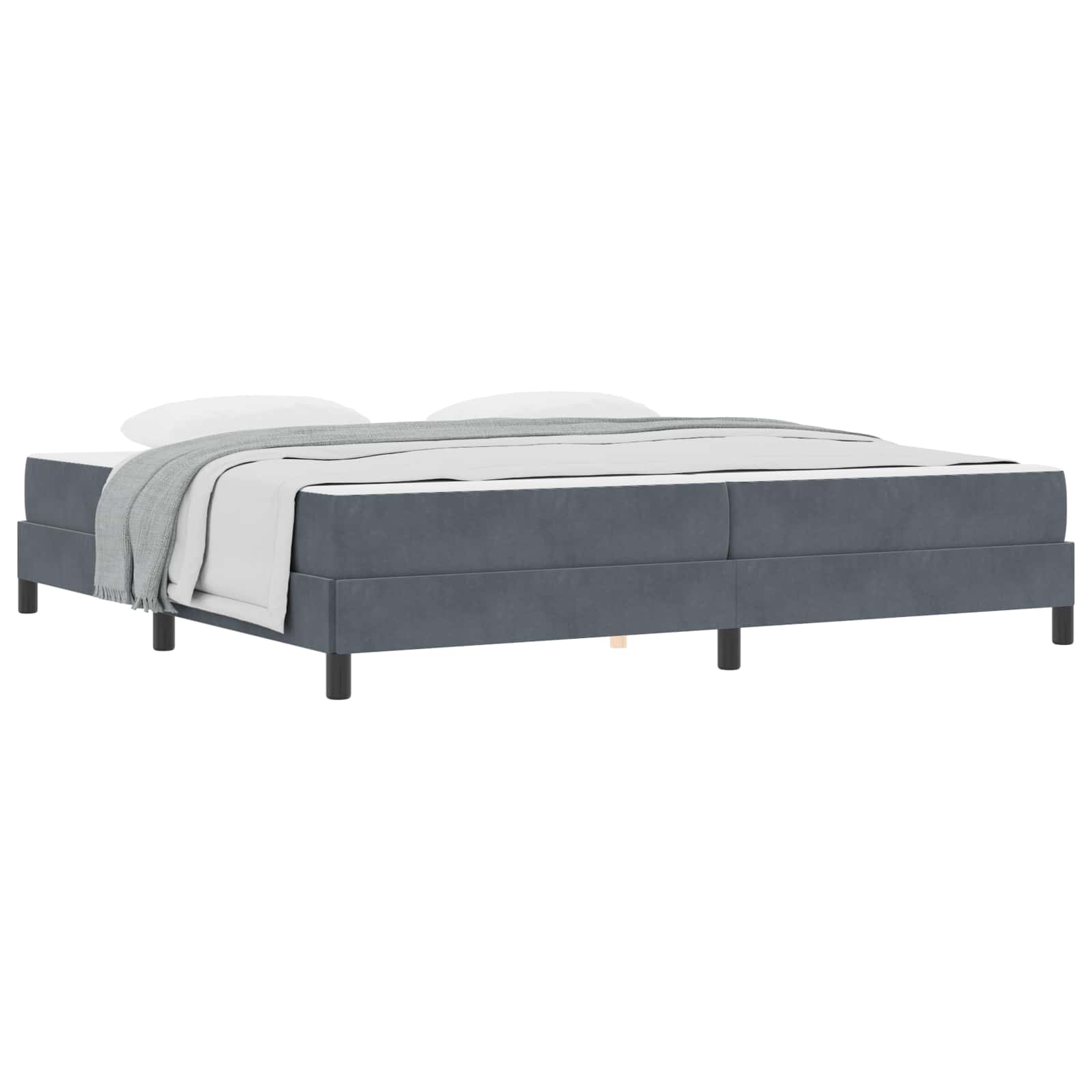 Krevet s opruga kutije Tamno siva 200 x 220 cm tkanina