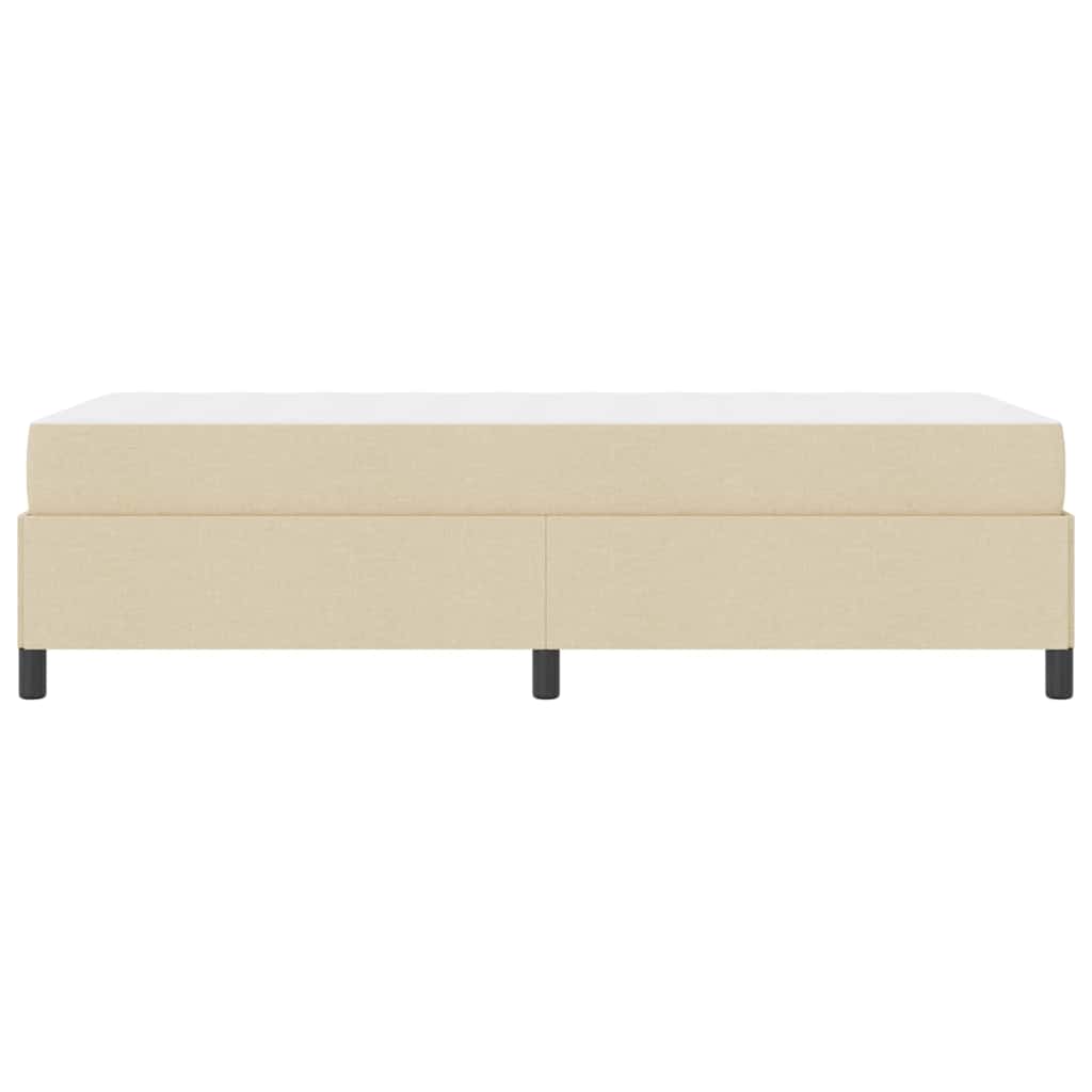 Krevet s opruga kutije Krema 80 x 200 cm tkanina