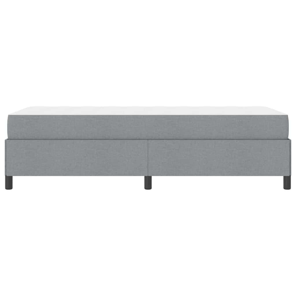 Krevet s opruga kutije Svijetlo siva 90 x 190 cm tkanina