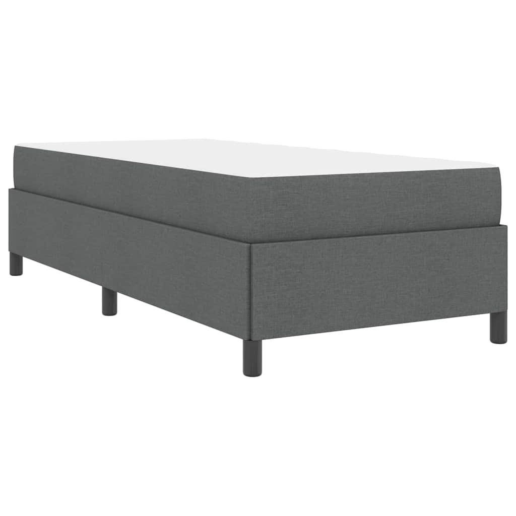 Krevet s opruga kutije Tamno siva 90 x 190 cm tkanina