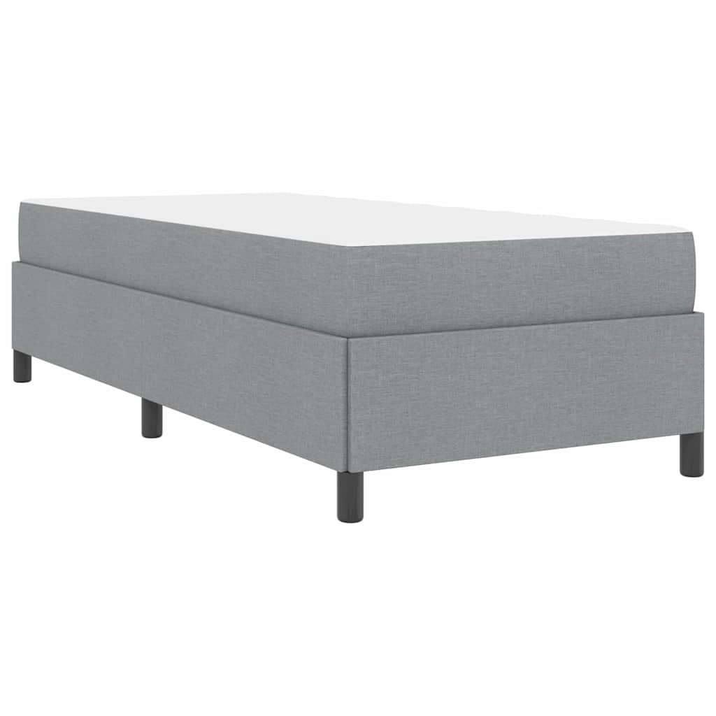 Krevet s opruga kutije Svijetlo siva 90 x 200 cm tkanina