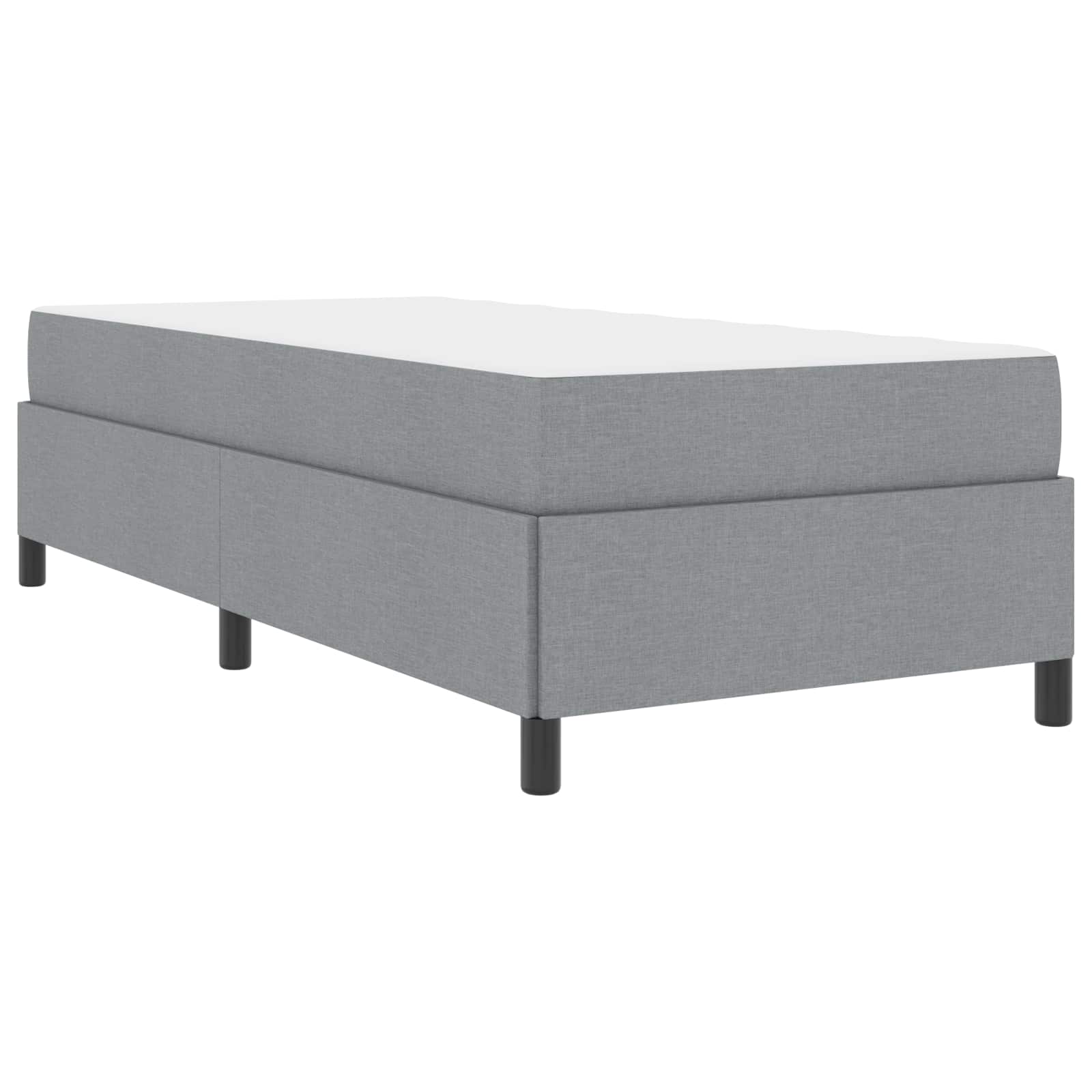 Krevet s opruga kutije Svijetlo siva 100 x 200 cm tkanina