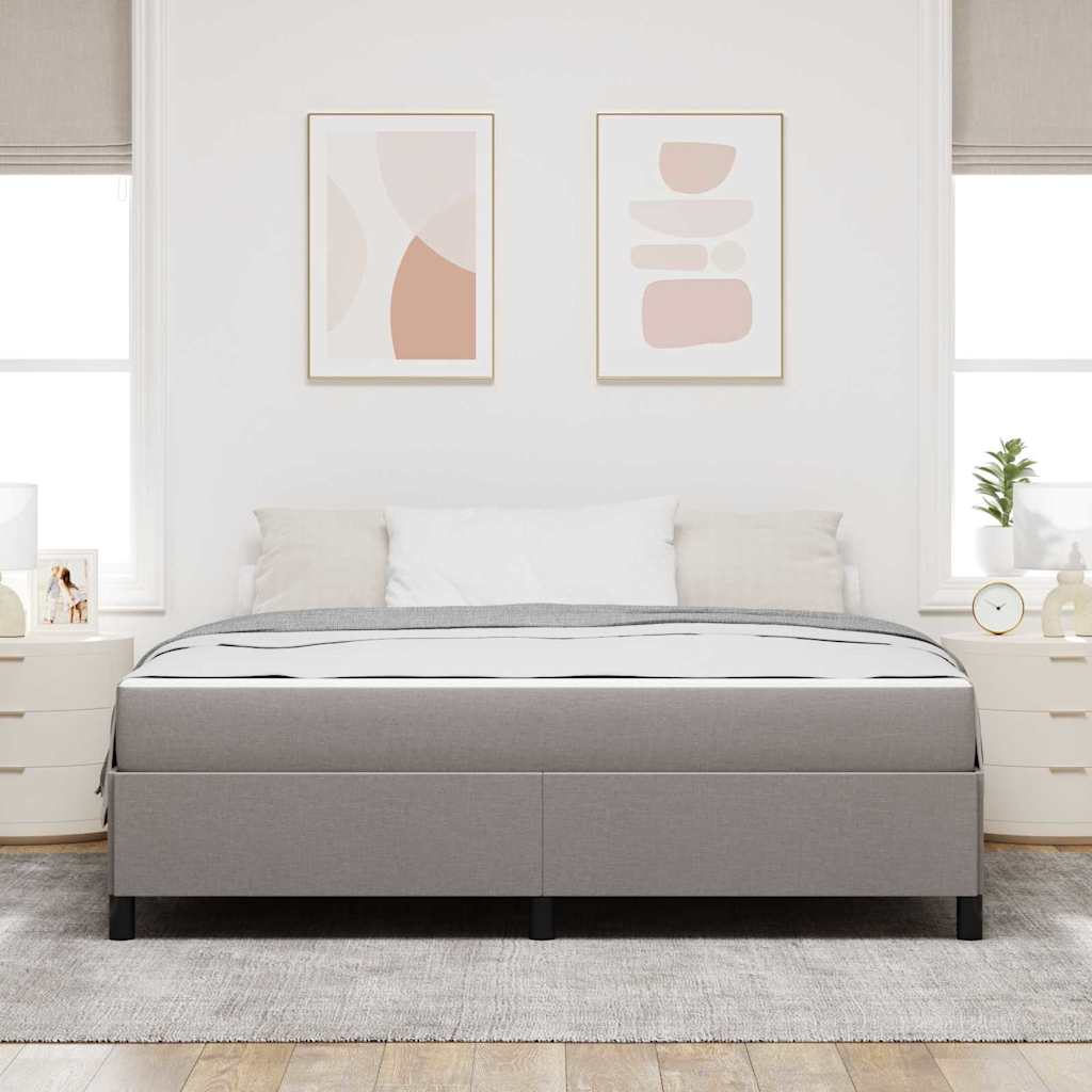 Krevet s opruga kutije Sivo-smeđa 180 x 200 cm tkanina