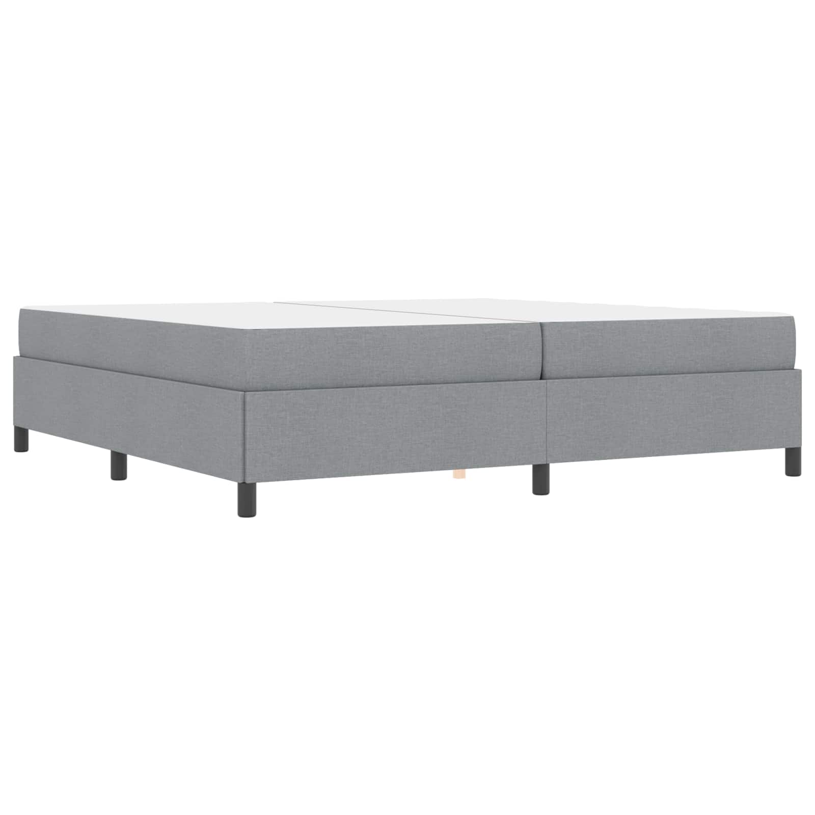 Krevet s opruga kutije Svijetlo siva 200 x 200 cm tkanina