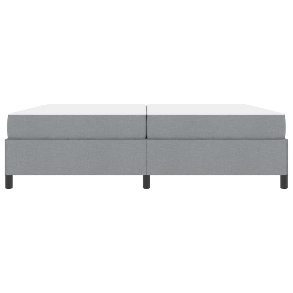 Krevet s opruga kutije Svijetlo siva 200 x 200 cm tkanina