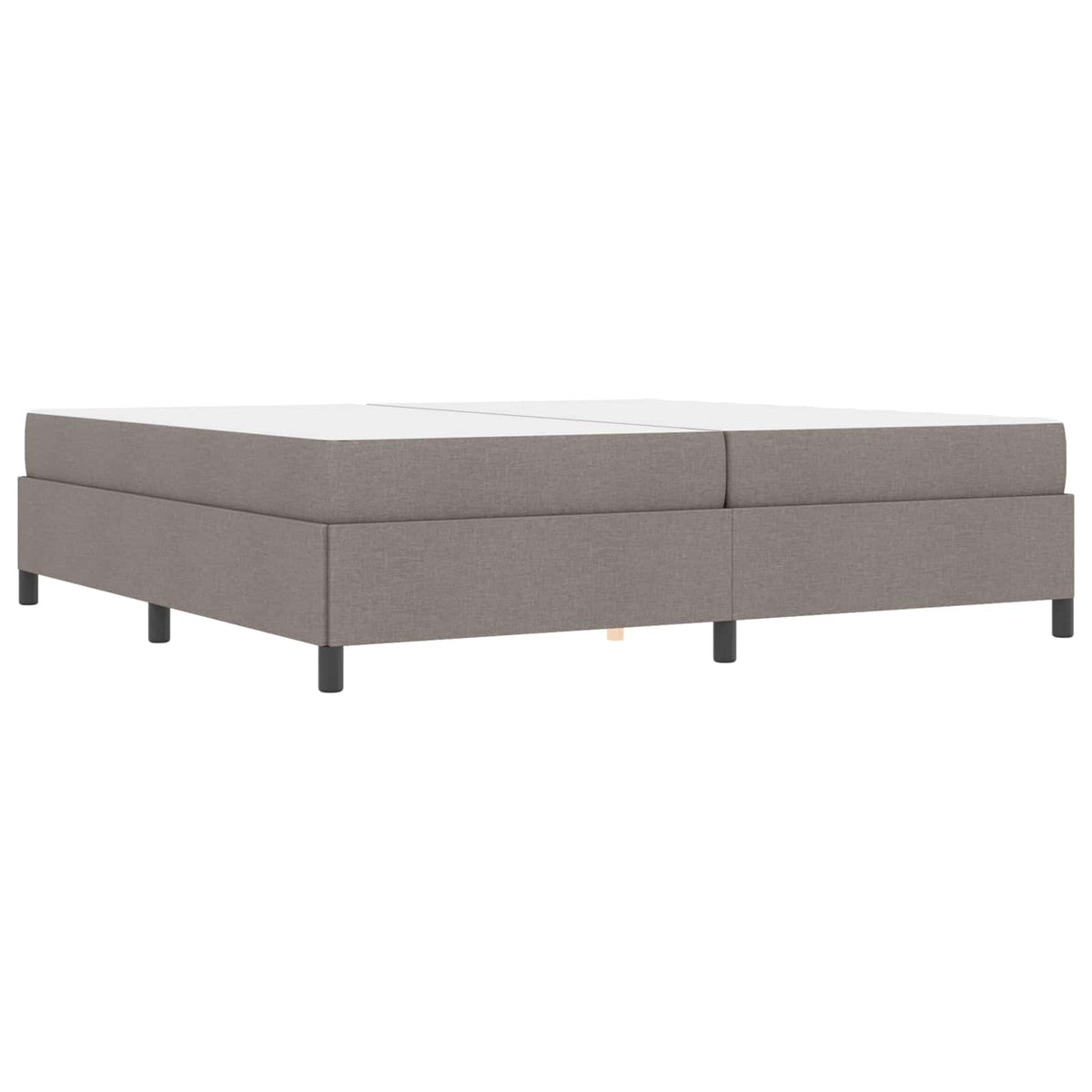 Krevet s opruga kutije Sivo-smeđa 200 x 200 cm tkanina