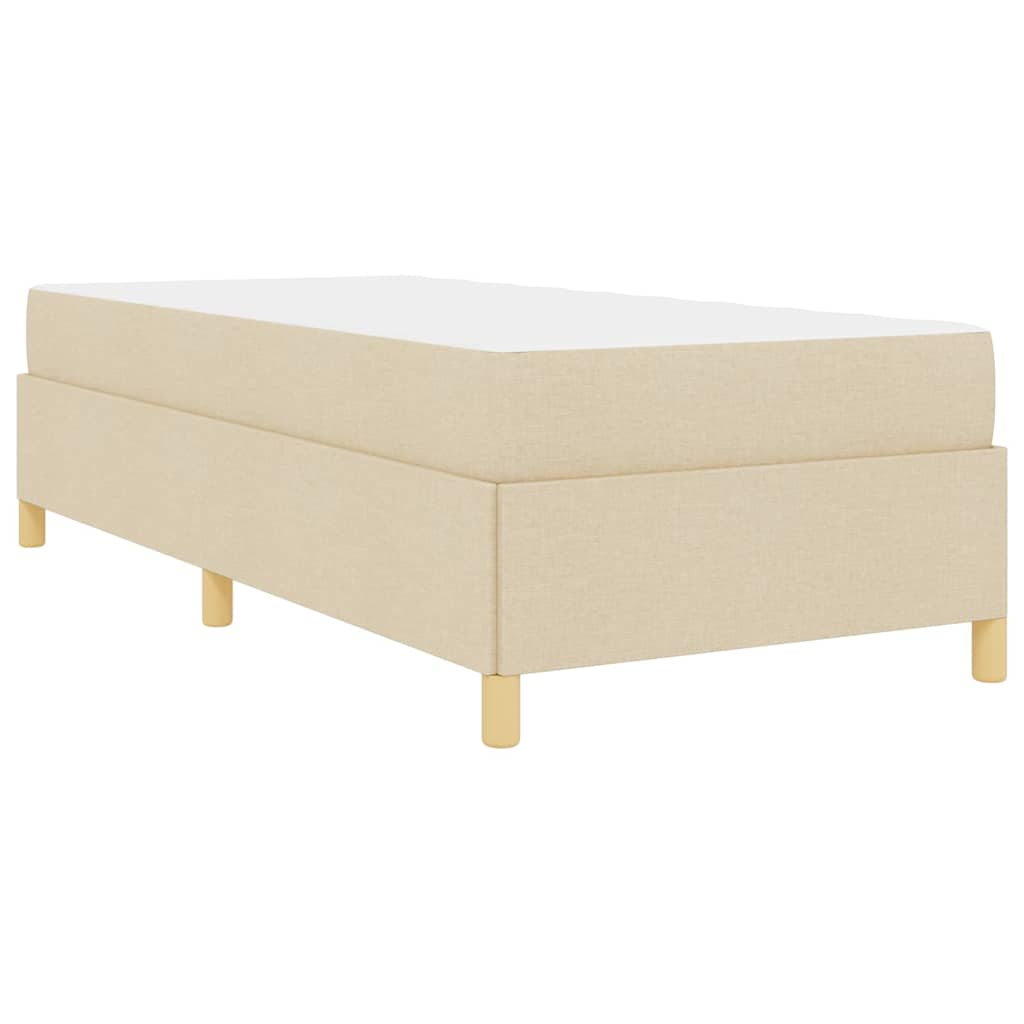 Krevetna konstrukcija s madracem Krema 80 x 200 cm tkanina