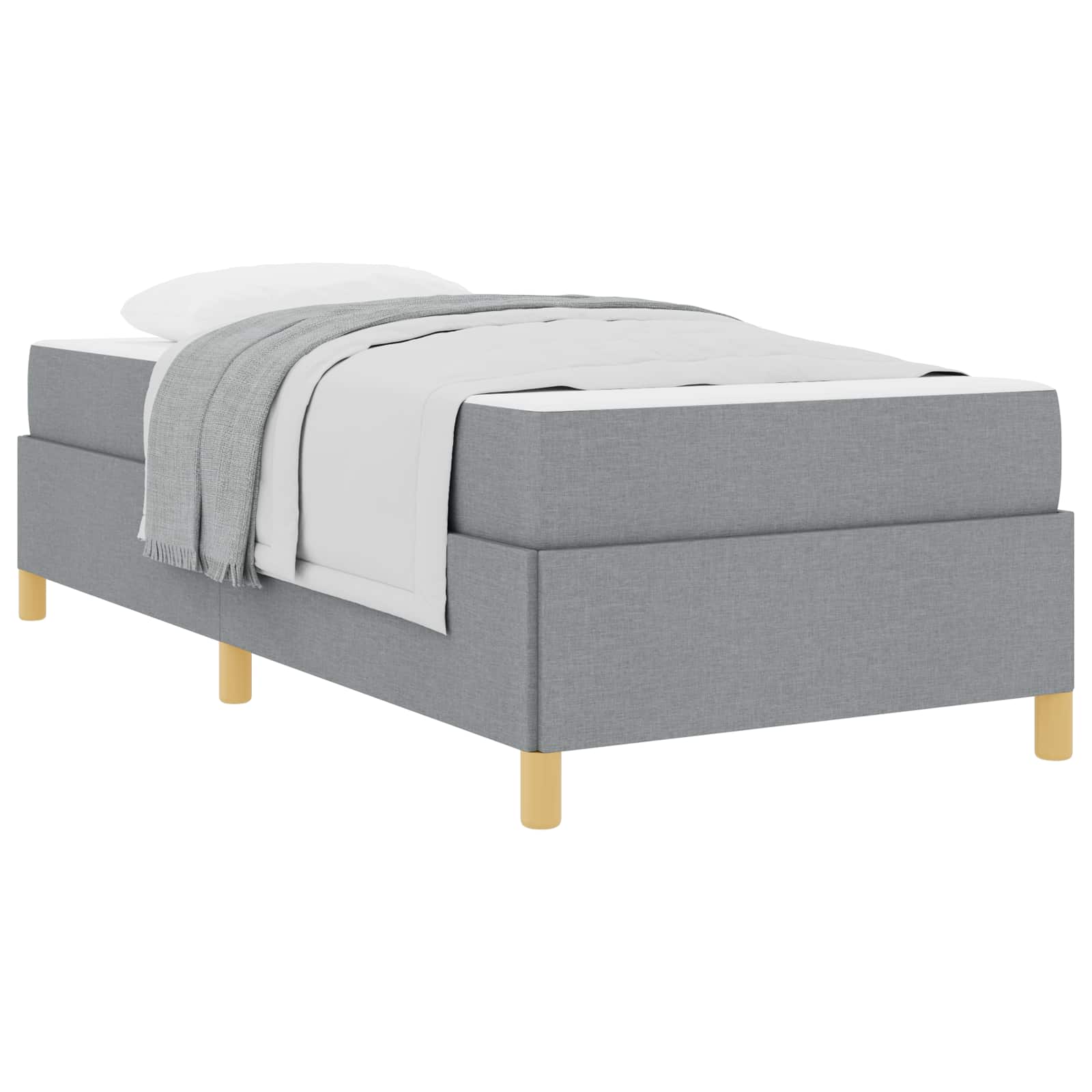 Krevetna konstrukcija Svijetlo siva 90 x 190 cm tkanina