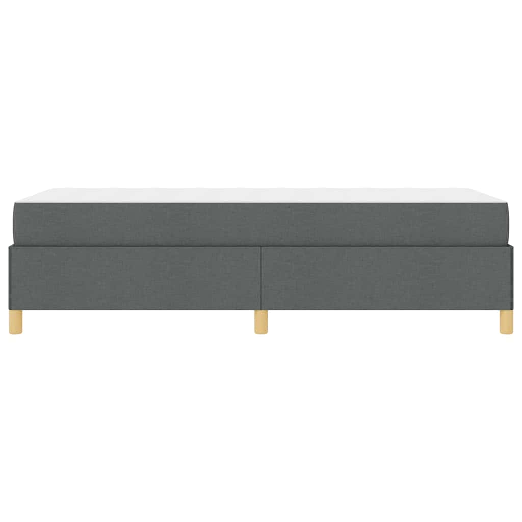 Krevetna konstrukcija s madracem Tamno siva 90 x 190 cm tkanina