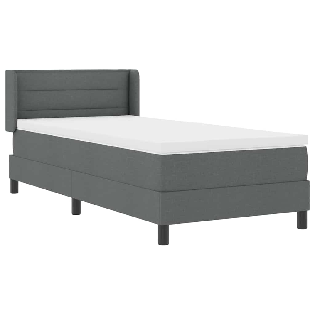 Krevet s opruga kutije Tamno siva 200 x 80 cm tkanina