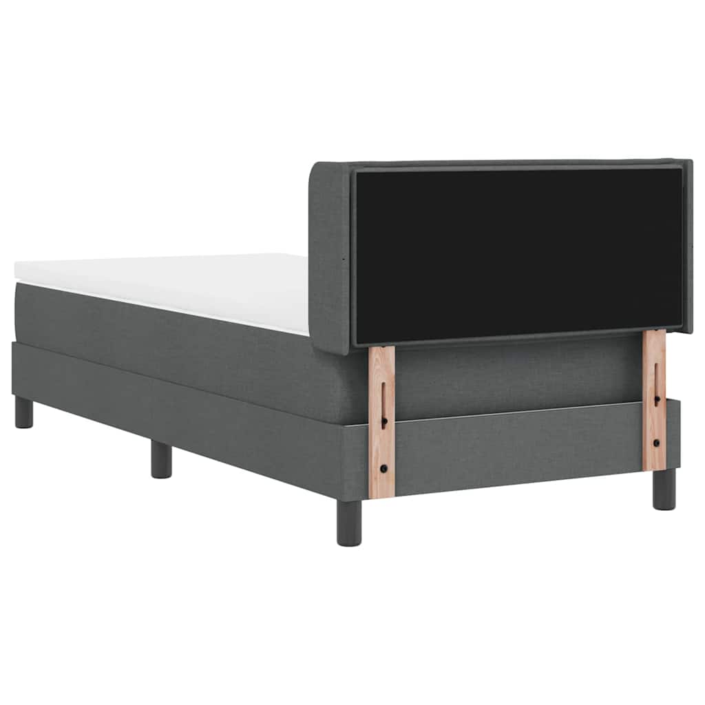 Krevet s opruga kutije Tamno siva 200 x 80 cm tkanina