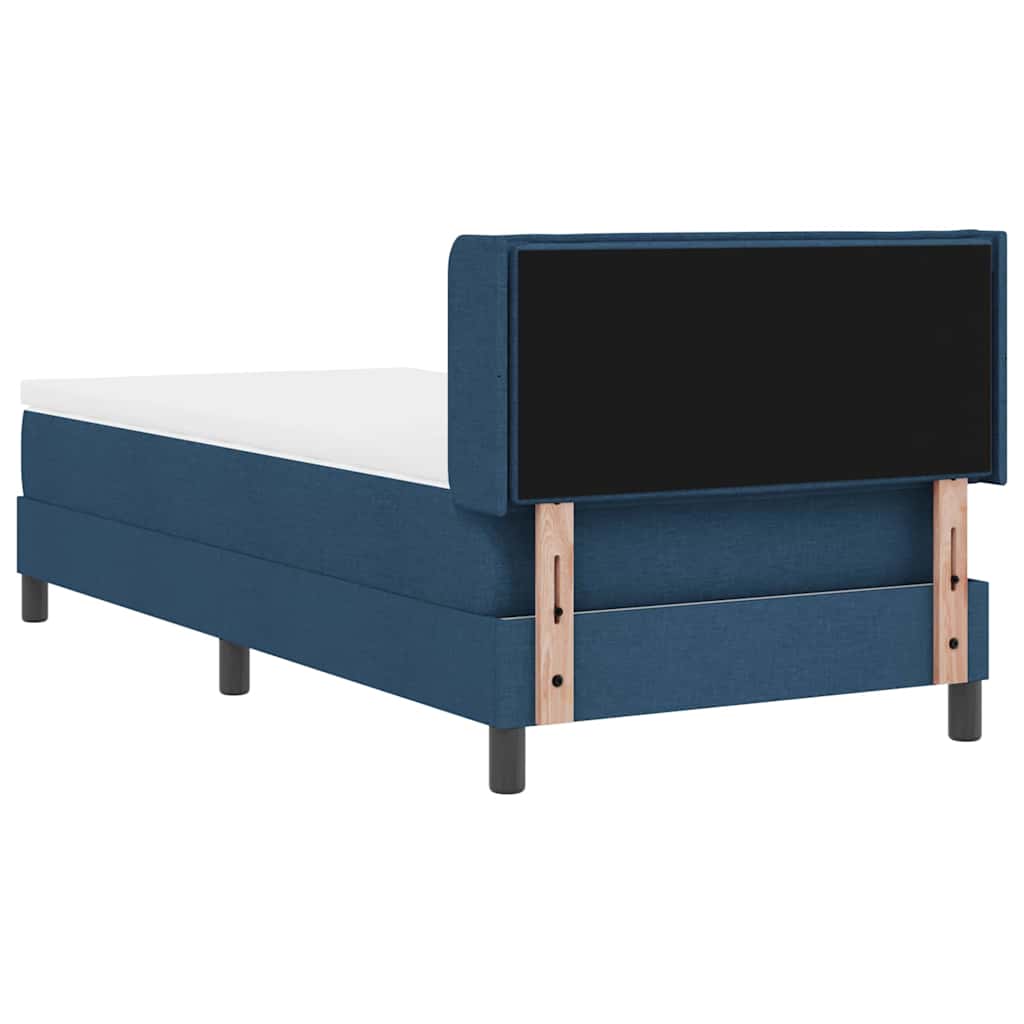 Krevet s opruga kutije s uzglavljem Plava 190 x 90 cm tkanina