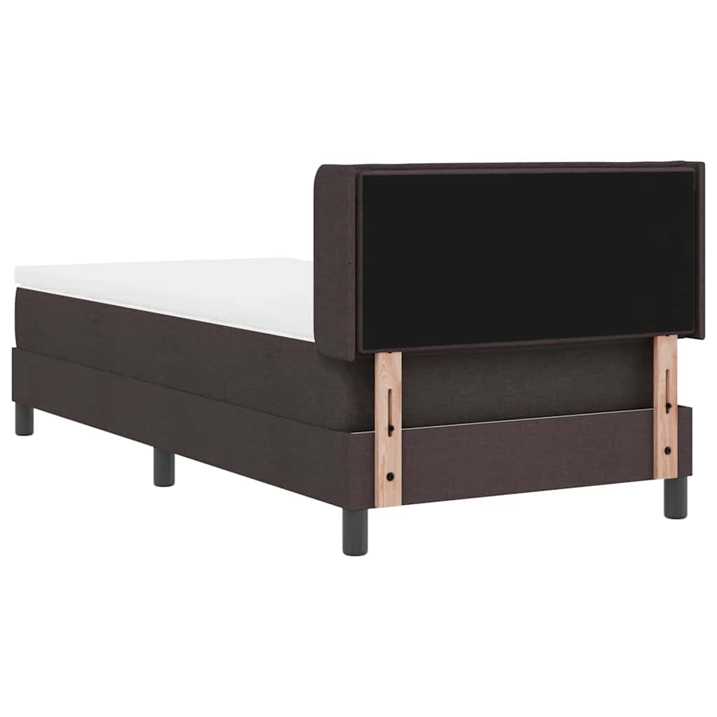 Krevet s opruga kutije Tamno smeđa 200 x 90 cm tkanina