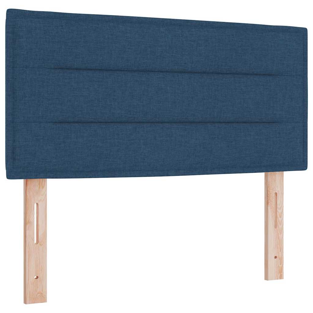 Krevet s opruga kutije s uzglavljem Plava 200 x 100 cm tkanina