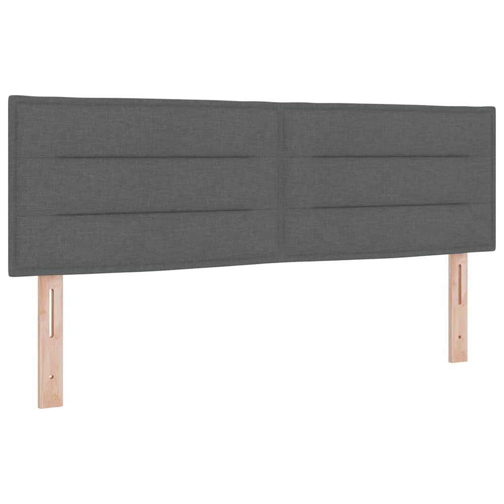 Krevet s opruga kutije Tamno siva 200 x 160 cm tkanina