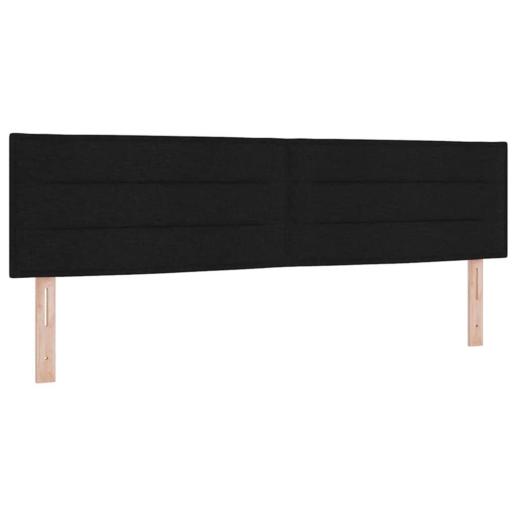 Krevet s opruga kutije s uzglavljem Crna 200 x 180 cm tkanina