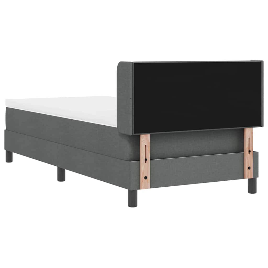 Krevet s opruga kutije Tamno siva 200 x 90 cm tkanina
