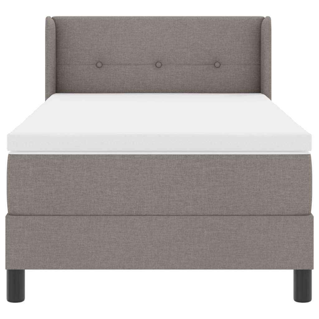 Krevet s opruga kutije Sivo-smeđa 200 x 90 cm tkanina