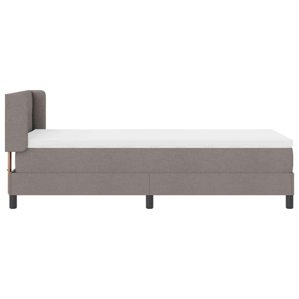 Krevet s opruga kutije Sivo-smeđa 200 x 90 cm tkanina