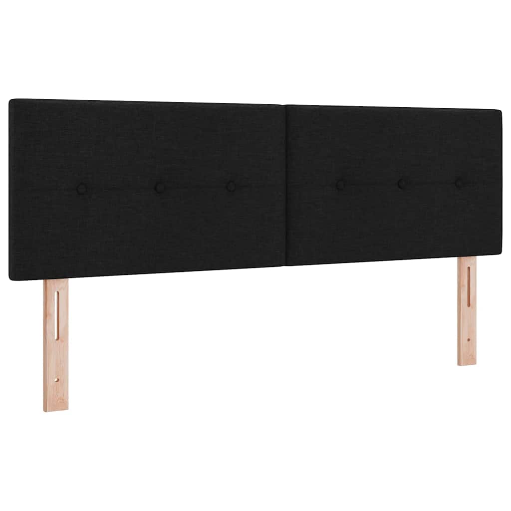 Krevet s opruga kutije s uzglavljem Crna 200 x 160 cm tkanina