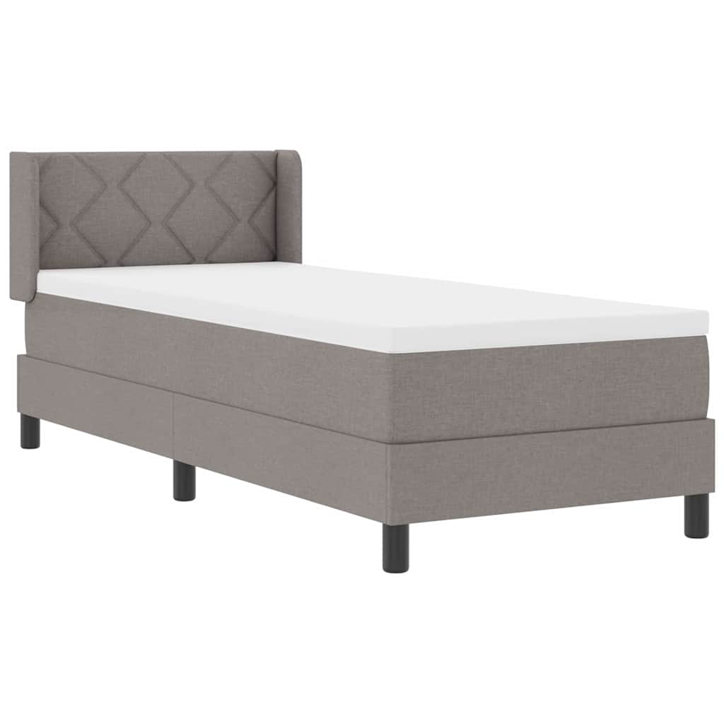 Krevet s opruga kutije Sivo-smeđa 200 x 80 cm tkanina