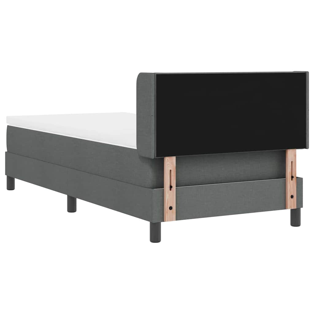 Krevet s opruga kutije Tamno siva 200 x 100 cm tkanina